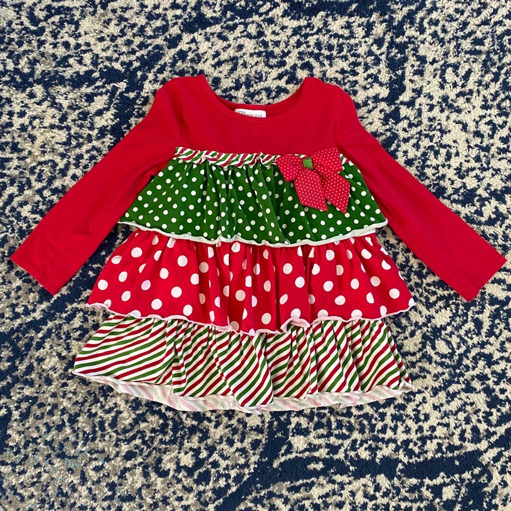 Festive long sleeved ruffled top